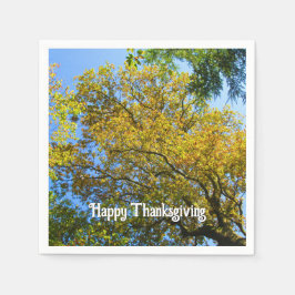 Blue Sky & Herbstblätter - Kundenspezifischer Ernt Serviette