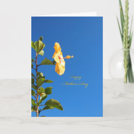 Blue Sky Hibiskus Muttertag Karte