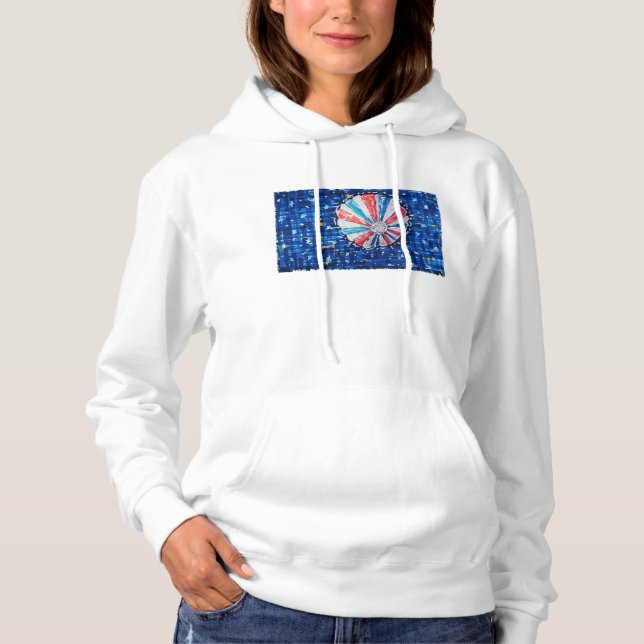 Blue Sky Hot Air Balloon Hoodie (Vorderseite)