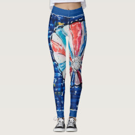 Blue Sky Hot Air Balloon Leggings