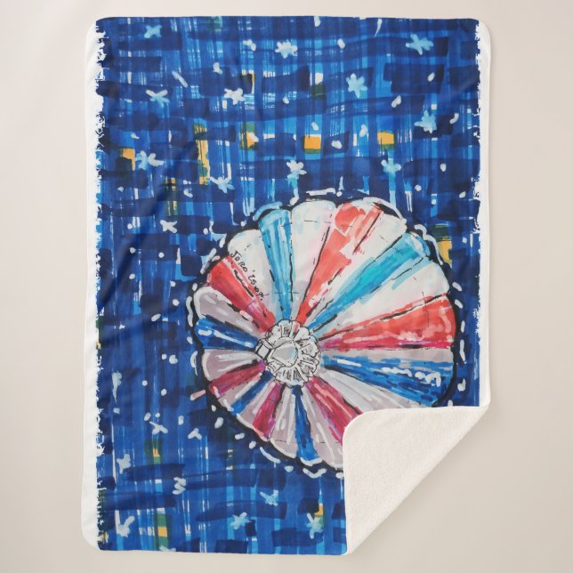 Blue Sky Hot Air Balloon Sherpadecke (Vorderseite)