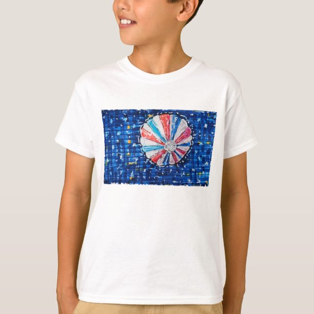 Blue Sky Hot Air Balloon T-Shirt (Vorderseite)