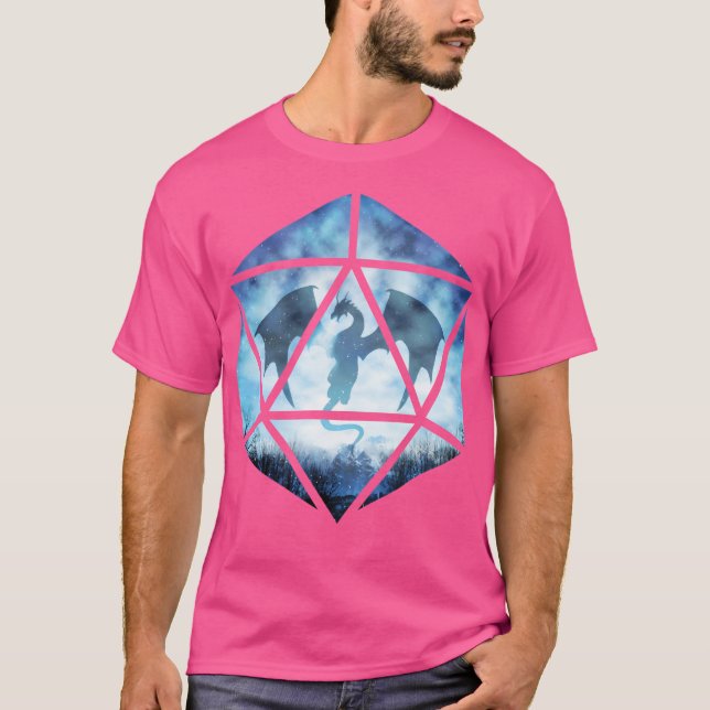 Blue Sky Ice Dragon D20 T-Shirt (Vorderseite)