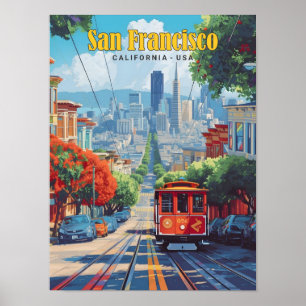 Blue Sky in San Francisco Kalifornien USA Poster
