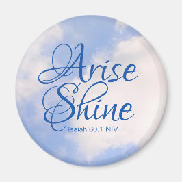 Blue Sky Inspirational Arise und Shine Bible Verse Magnet