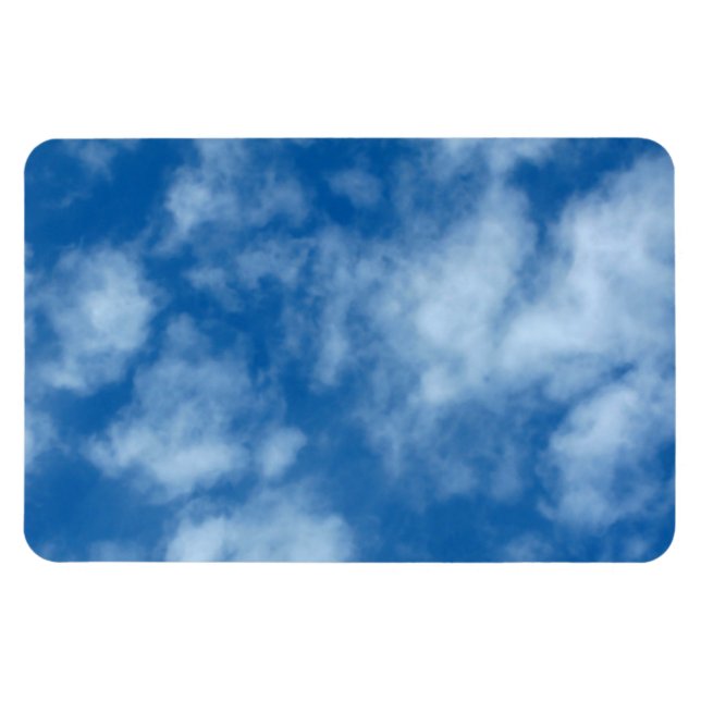 Blue Sky mit Clouds-Foto Magnet (Horizontal)