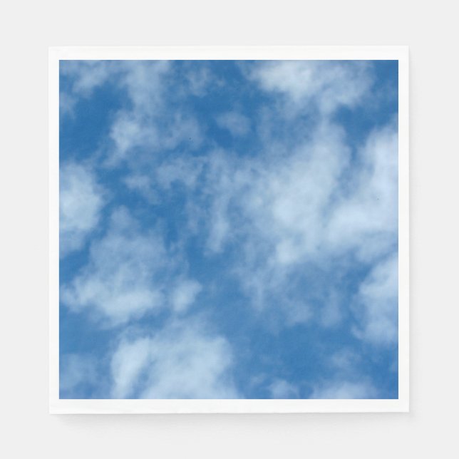 Blue Sky mit Clouds-Foto Serviette (Vorderseite)