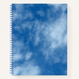 Blue Sky mit Wolken-Naturfotografie Notizbuch