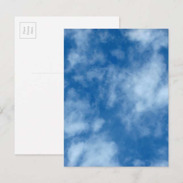 Blue Sky mit Wolken Naturfotografie Postcard Postkarte (Vorne/Hinten)