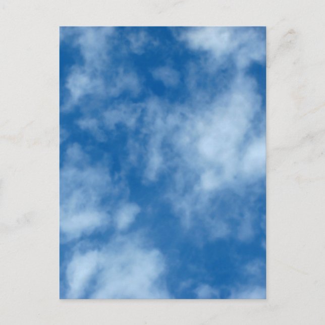 Blue Sky mit Wolken Naturfotografie Postcard Postkarte (Vorderseite)