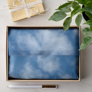 Blue Sky mit Wolken-Naturfotografie Seidenpapier