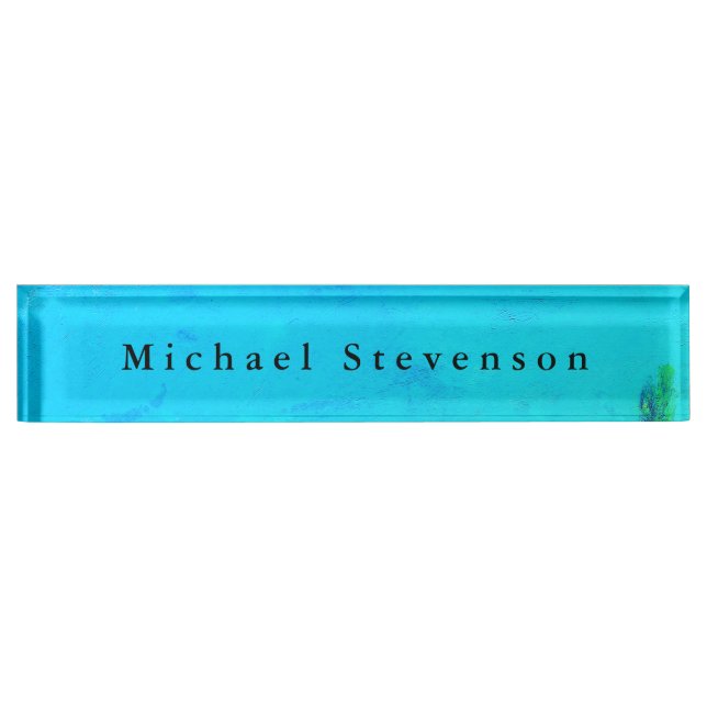 Blue Sky Modern Design Einzigartig Personal Namensplakette (Vorderseite)