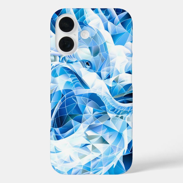 Blue Sky Mosaic Dragon Case-Mate iPhone Hülle (Rückseite)