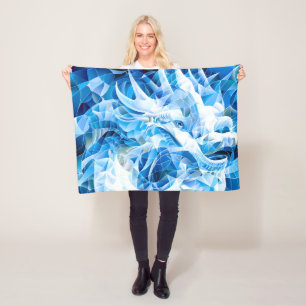 Blue Sky Mosaic Dragon Fleecedecke