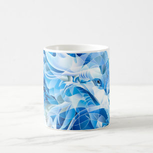 Blue Sky Mosaic Dragon Kaffeetasse