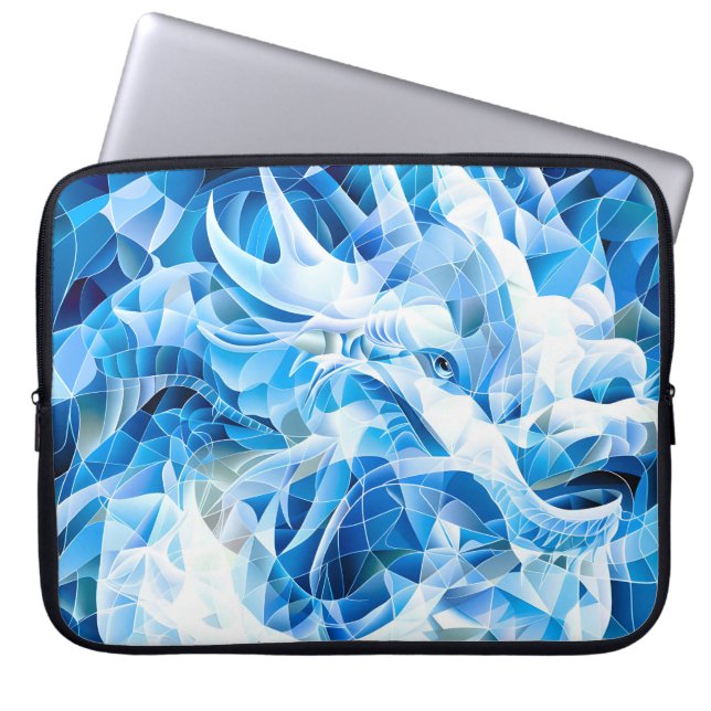 Blue Sky Mosaic Dragon Laptopschutzhülle (Vorderseite)