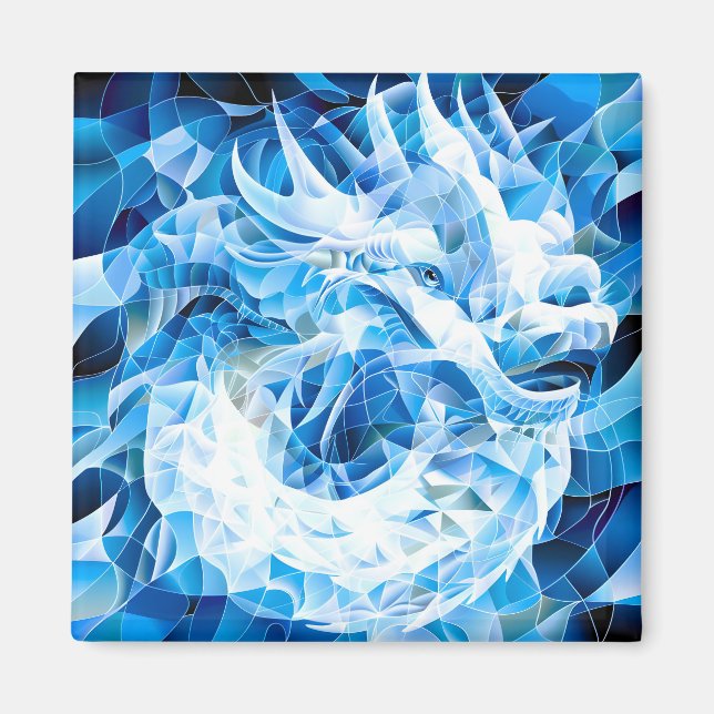 Blue Sky Mosaic Dragon Magnet (Vorne)