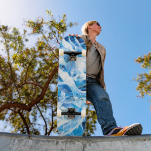Blue Sky Mosaic Dragon Skateboard