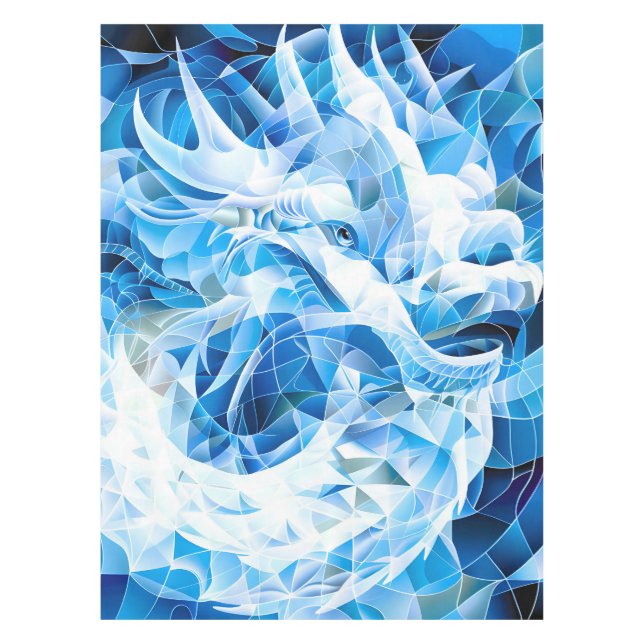 Blue Sky Mosaic Dragon Tischdecke (Vorderseite)
