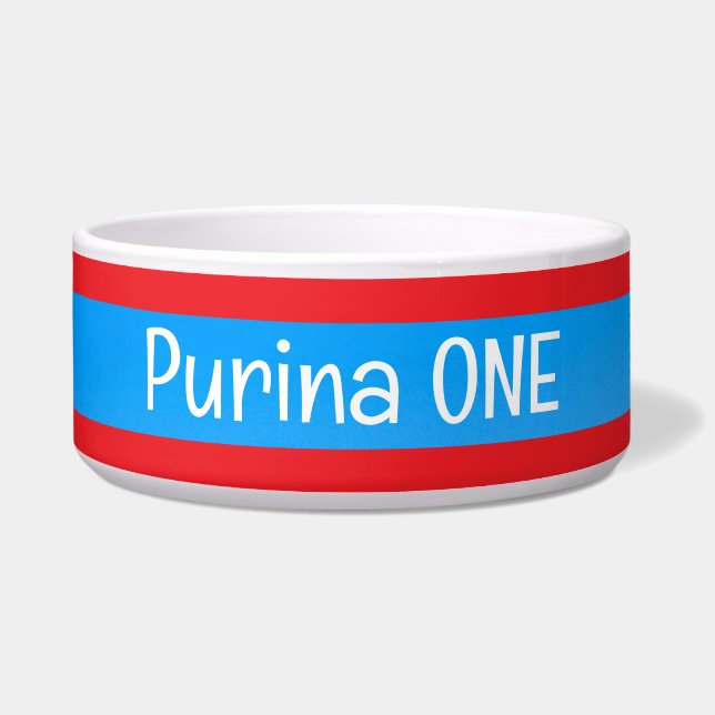Blue Sky Pet Bowl mit PURINA ONE Text Napf (Vorderseite)