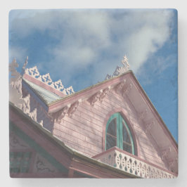 Blue Sky Pink Roofline - Martha's Vineyard Steinuntersetzer