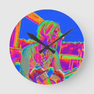 Blue Sky Runde Wanduhr
