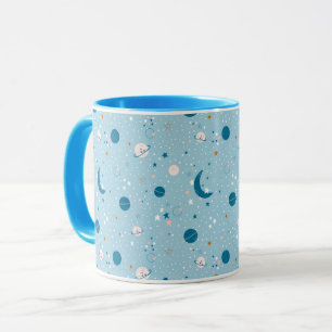 Blue Sky & Space Pattern Tasse