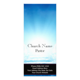 Blue Sky Stairs Church Rack Card, Ministry Card Werbekarte