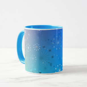 Blue Sky Stars Illustration Tasse