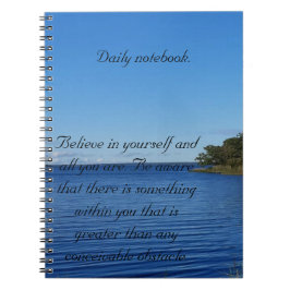 Blue Sky Summer Lake Foto täglich Notizblock