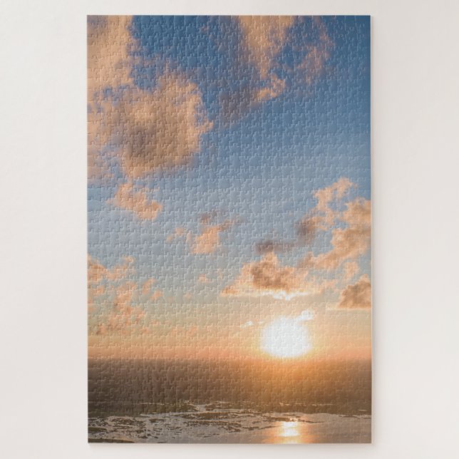 Blue Sky Sun Wolken Landschaftliche Bild schwer Puzzle (Vertikal)