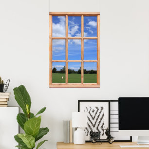 Blue Sky über Park View - Imitate Window Poster