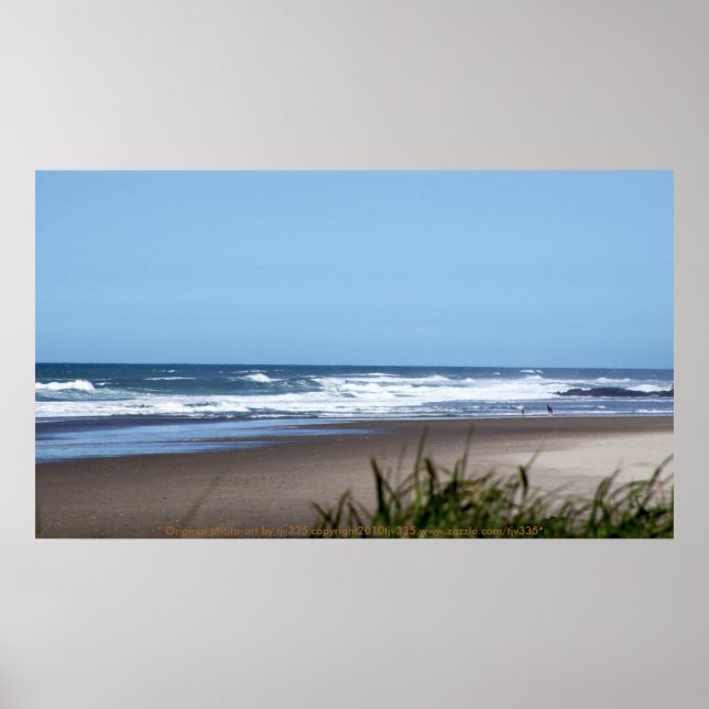 Blue Sky und Beach Print Poster (Vorne)