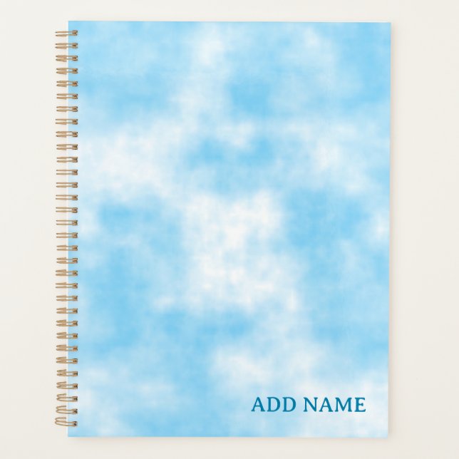 Blue Sky und Cloud Art Custom Planer (Vorderseite)