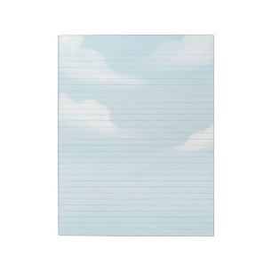 Blue Sky und Clouds Stationery Lined Notepad Notizblock