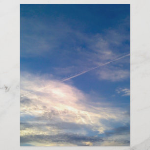 Blue Sky und Clouds Style Scrapbook Paper