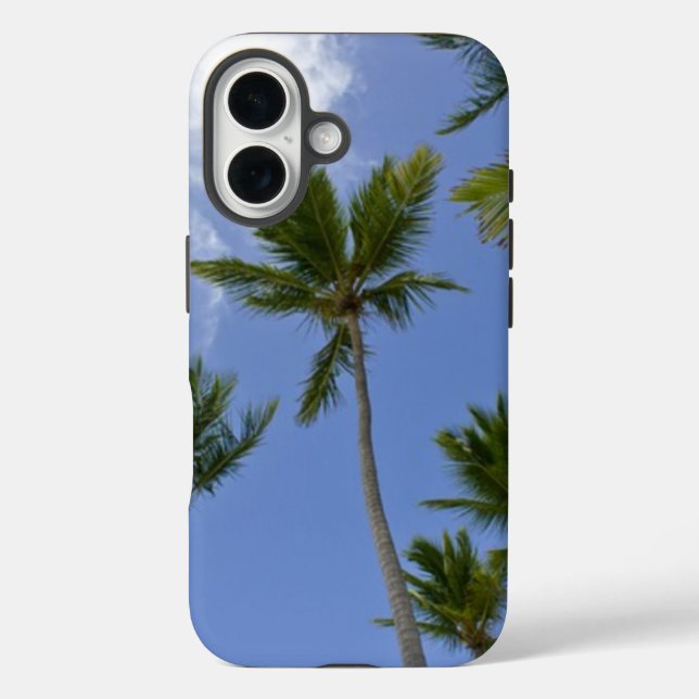 Blue Sky und Palm Trees Case-Mate iPhone Hülle (Rückseite)
