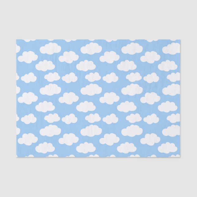 Blue Sky White Clouds Decoupage Seidenpapier (Vorderseite)