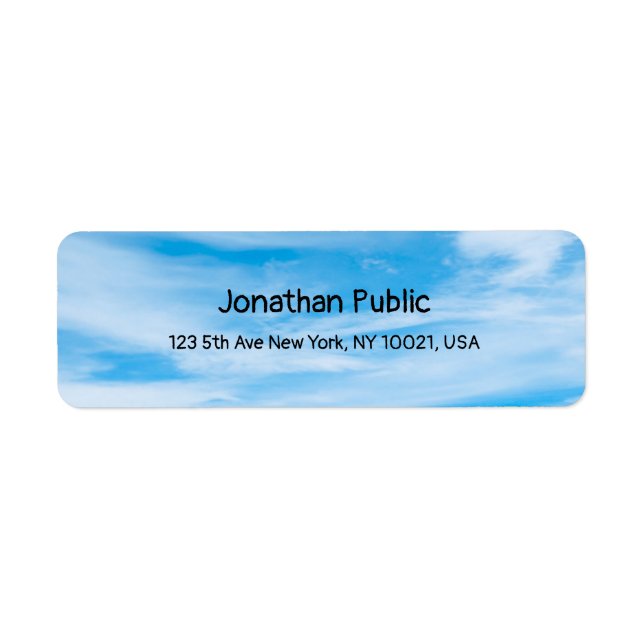 Blue Sky White Clouds Elegantes Calligraphy Templa (Vorne)