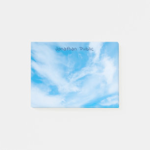 Blue Sky White Clouds Moderne Elegantes Berufliche Post-it Klebezettel