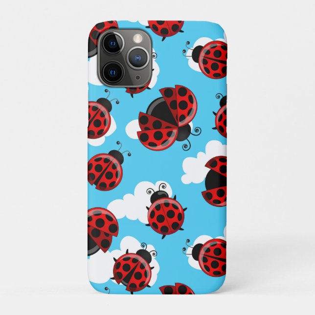 Blue Sky White Clouds Red Ladybug Käfer Case-Mate iPhone Hülle (Rückseite)