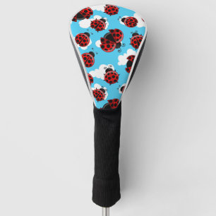 Blue Sky White Clouds Red Ladybug Käfer Insekt Golf Headcover