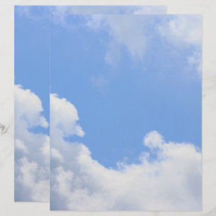 Blue Sky White Clouds Scrapbook Paper