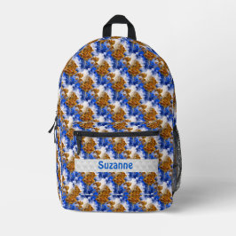 Blue Sky Wolken Abstraktes Muster Personalisiert Bedruckter Rucksack