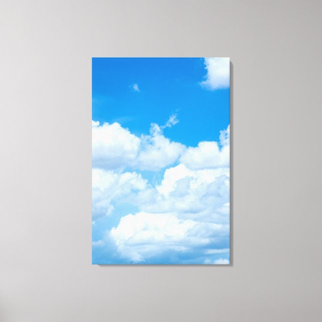 Blue Sky Wolken Hintergrund Himmel Design Leinwanddruck (Vorderseite)