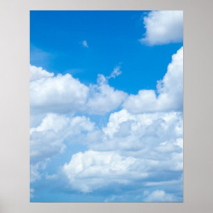 Blue Sky Wolken Hintergrund Himmel Design Poster