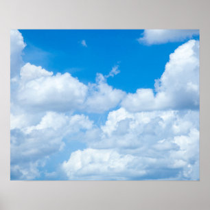 Blue Sky Wolken Hintergrund Himmel Design Poster