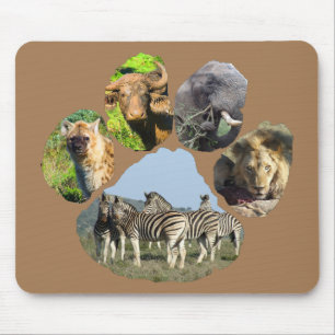 Blue Sky Zebra Footprint Mousepad