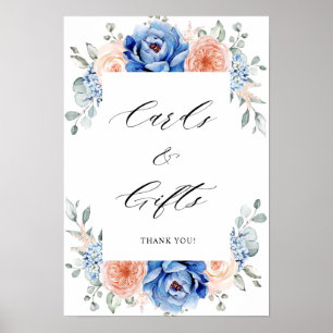 Blue Slate Dusty Blush Cards & Geschenke Poster