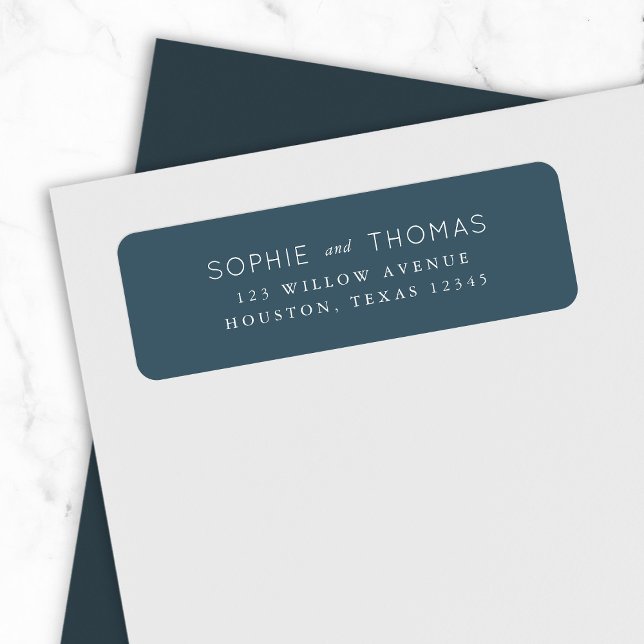 Blue Slate Wedding Rücksendeadresse (Von Creator hochgeladen)